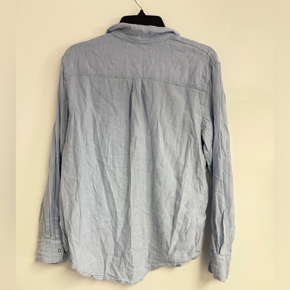 Aerie Light Blue Casual Shirt Size M - Picture 3 of 4